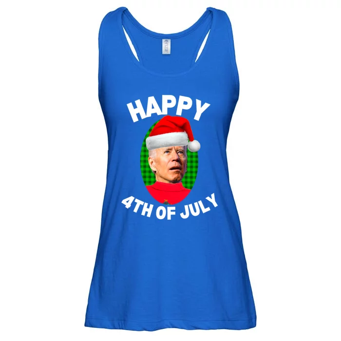 Happy 4th Of July Funny Christmas Xmas Joe Biden President Gift Ladies Essential Flowy Tank