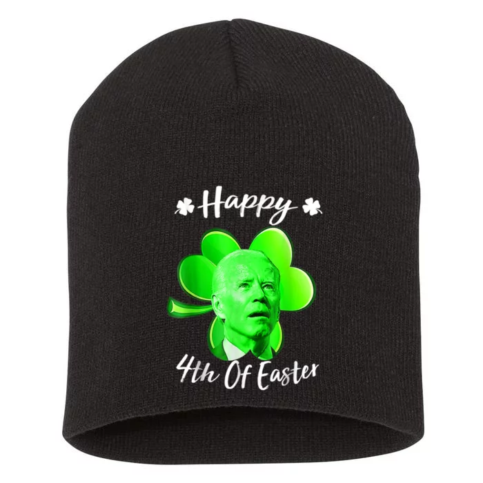 Happy 4th Of Easter Confused Funny Joe Biden St Patricks Day Short Acrylic Beanie