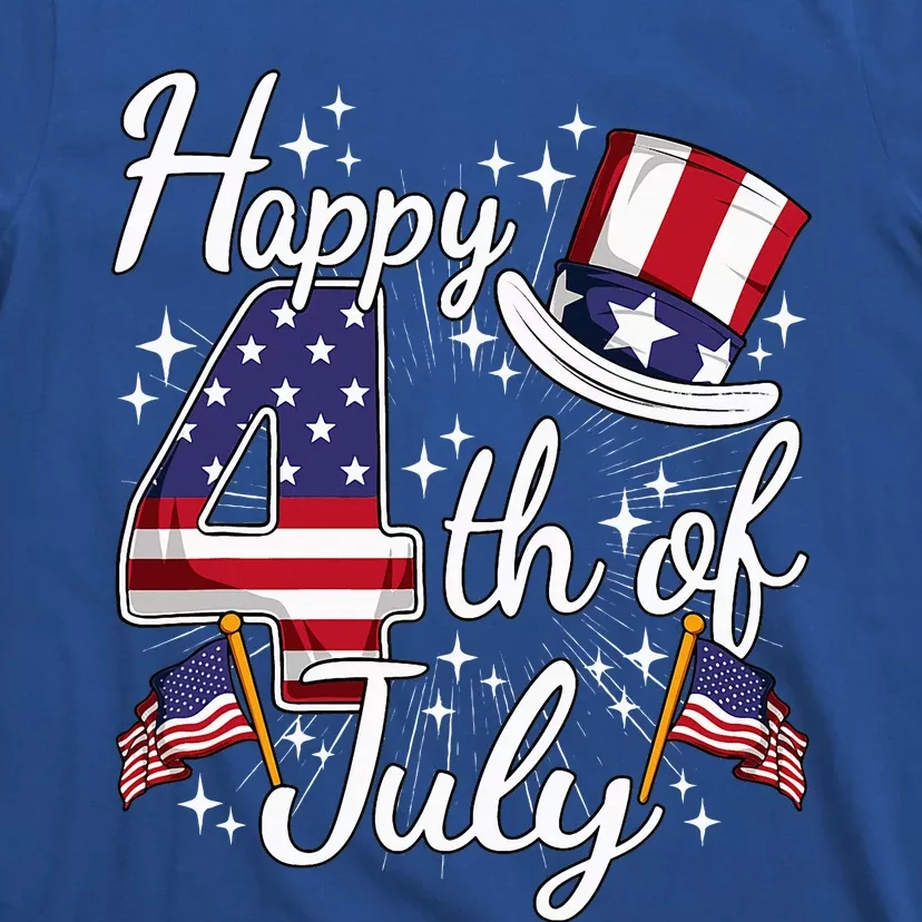 Happy 4th Of July Patriotic American Flag Usa T-Shirt