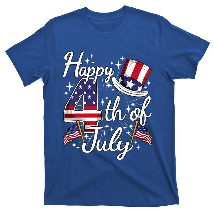 Happy 4th Of July Patriotic American Flag Usa T-Shirt