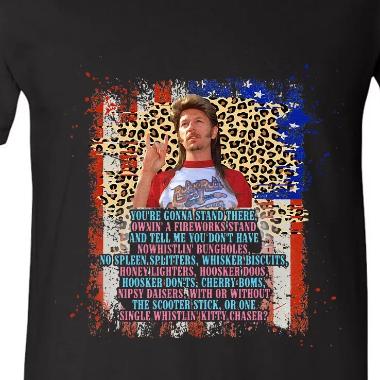 Happy 4th Of July Merica Funny Joe American Flag V-Neck T-Shirt