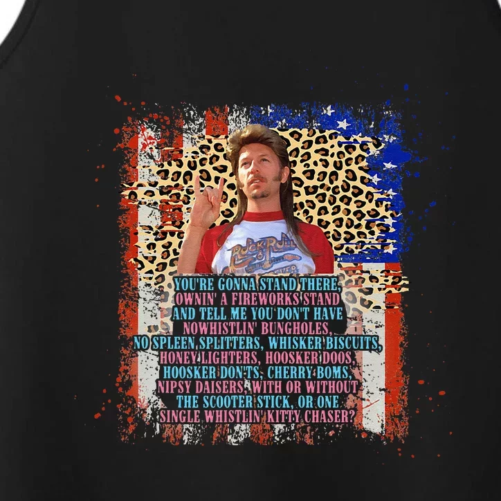 Happy 4th Of July Merica Funny Joe American Flag Performance Tank