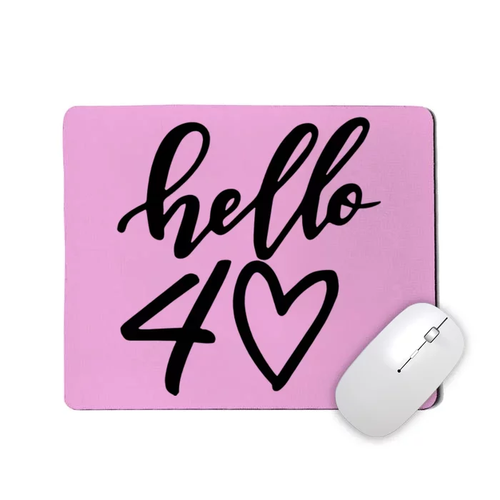 Hello 40 To 70 Age Birthday Mousepad