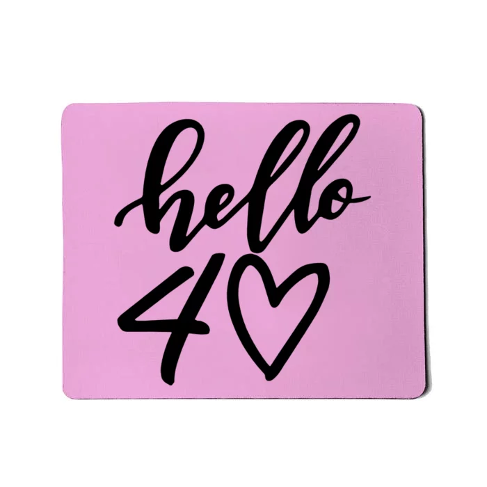 Hello 40 To 70 Age Birthday Mousepad