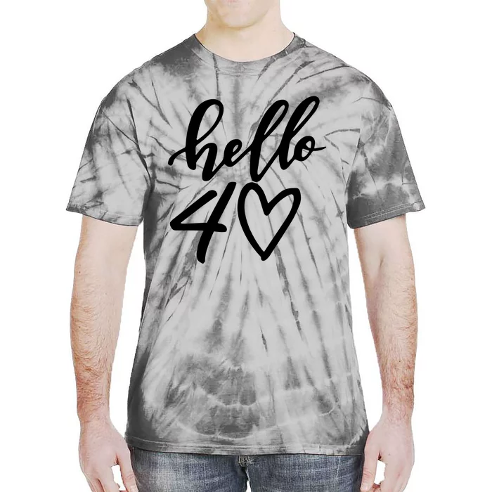 Hello 40 To 70 Age Birthday Tie-Dye T-Shirt