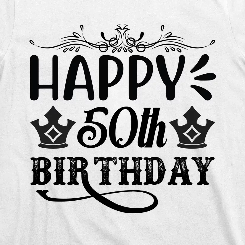 Happy 50th Birthday Celebration Graphic T-Shirt