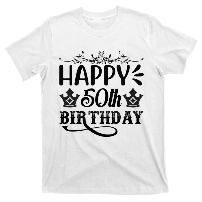 Happy 50th Birthday Celebration Graphic T-Shirt