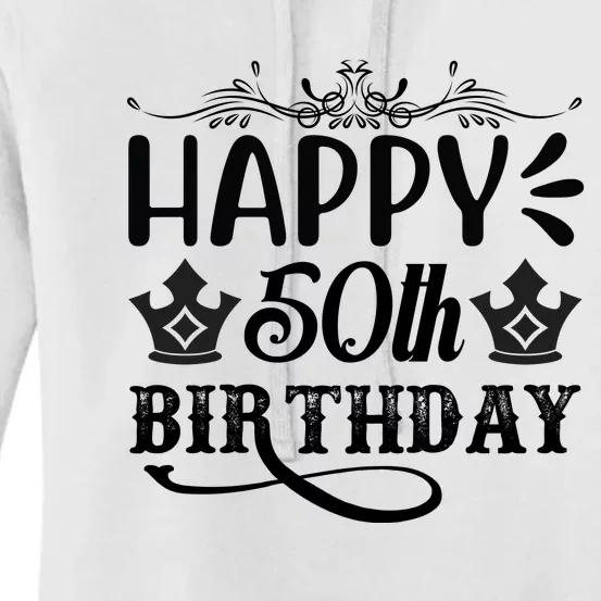 Happy 50th Birthday Celebration Graphic Women's Pullover Hoodie