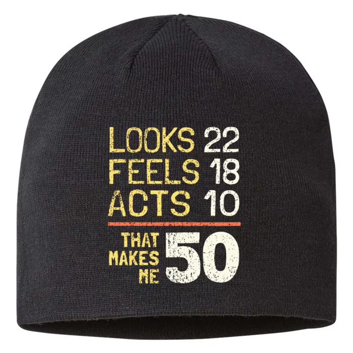 Hilarious 50th Birthday Idea I 50 Years 8 1/2in Sustainable Knit Beanie