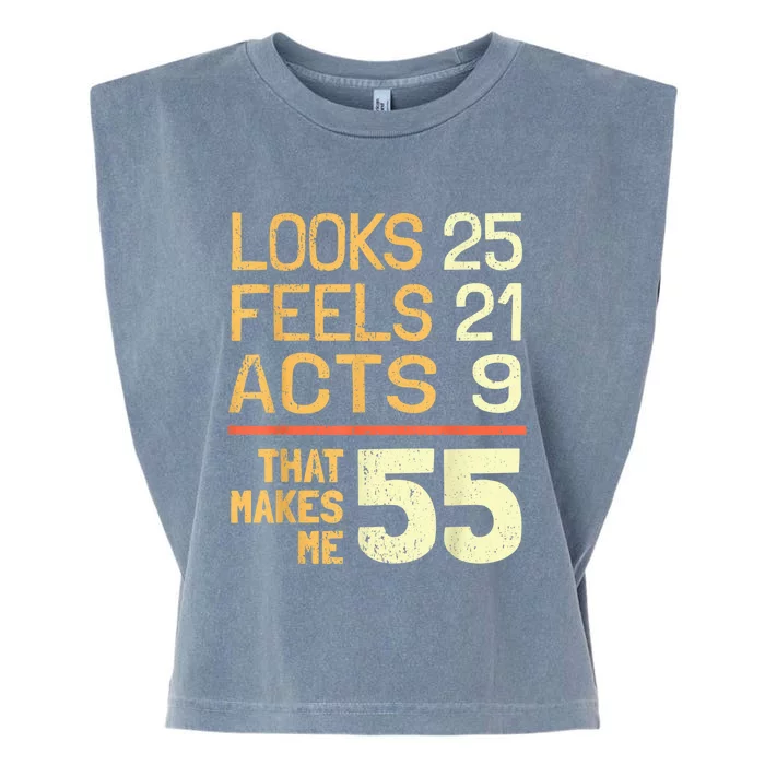 Hilarious 55th Birthday Idea I 55 Years Garment-Dyed Women's Muscle Tee