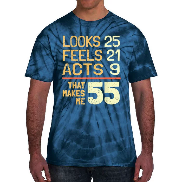 Hilarious 55th Birthday Idea I 55 Years Tie-Dye T-Shirt