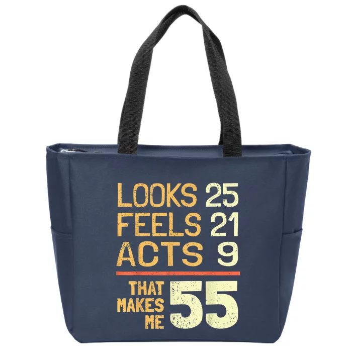 Hilarious 55th Birthday Idea I 55 Years Zip Tote Bag