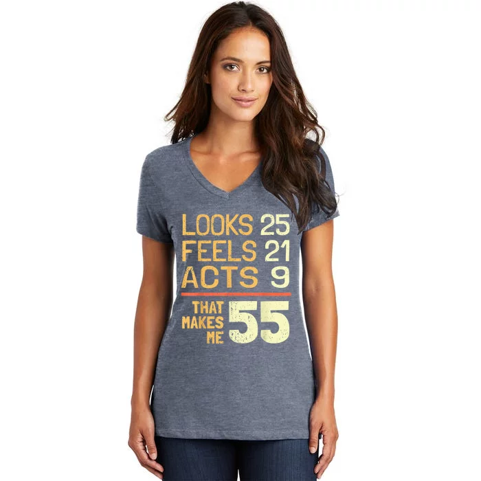 Hilarious 55th Birthday Idea I 55 Years Women's V-Neck T-Shirt