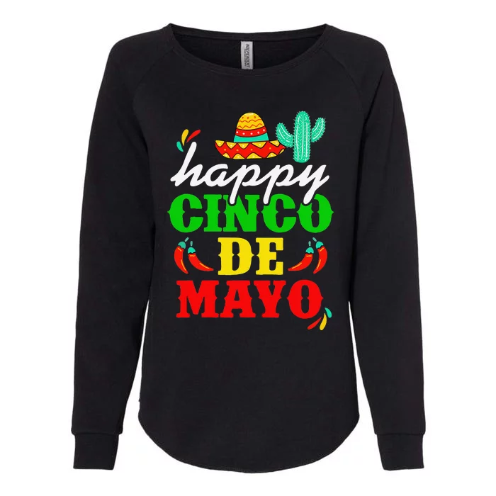 Happy 5 De Mayo Cinco De Mayo Viva Mexico 5 De Mayo Womens California Wash Sweatshirt