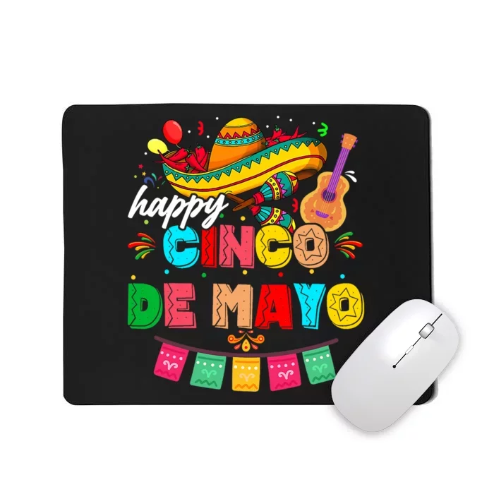 Happy 5 De Mayo Lets Fiesta Viva Mexico Cinco De Mayo Mousepad