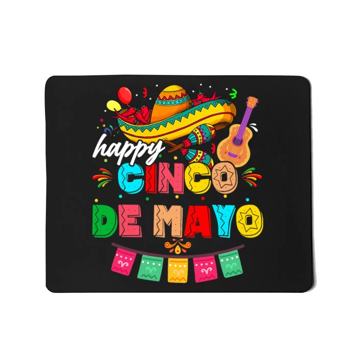 Happy 5 De Mayo Lets Fiesta Viva Mexico Cinco De Mayo Mousepad