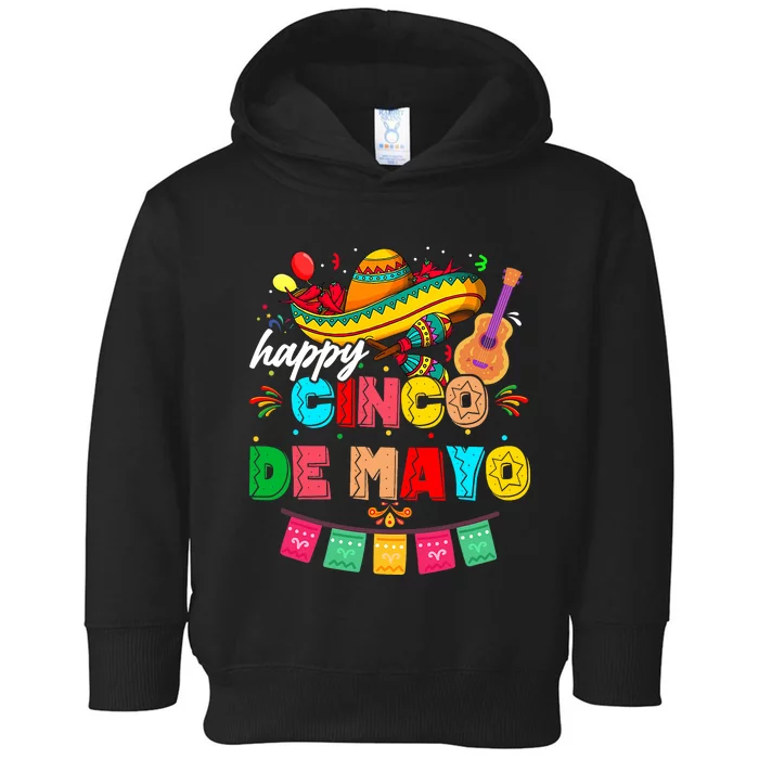 Happy 5 De Mayo Lets Fiesta Viva Mexico Cinco De Mayo Toddler Hoodie