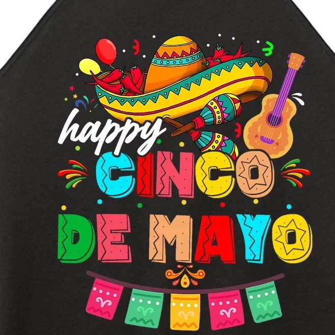 Happy 5 De Mayo Lets Fiesta Viva Mexico Cinco De Mayo Women’s Perfect Tri Rocker Tank