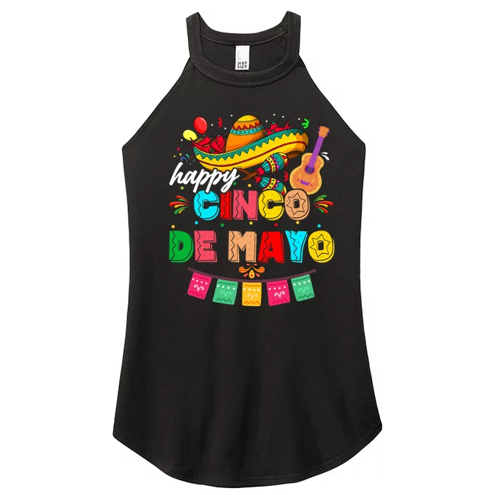 Happy 5 De Mayo Lets Fiesta Viva Mexico Cinco De Mayo Women’s Perfect Tri Rocker Tank