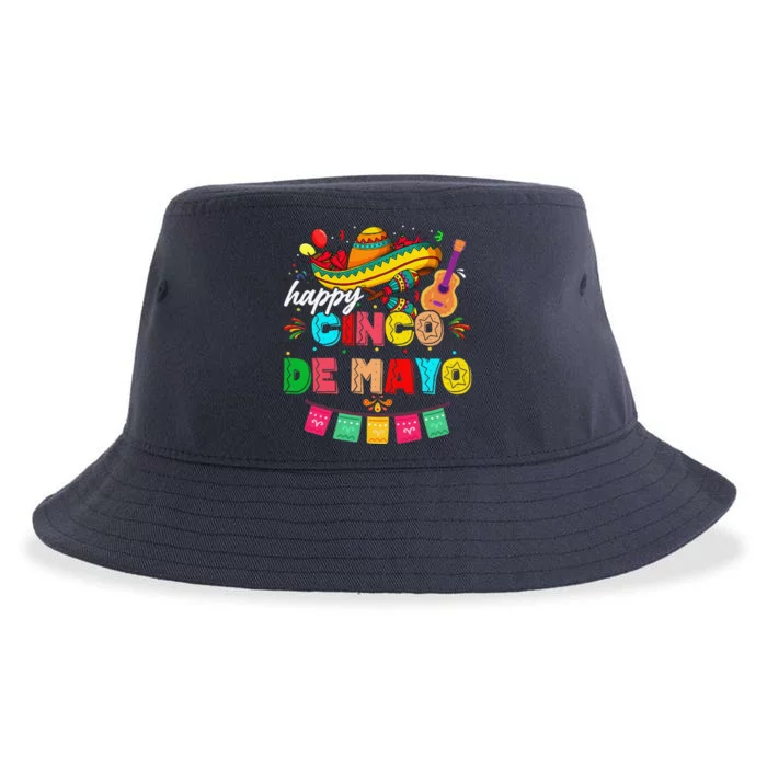 Happy 5 De Mayo Lets Fiesta Viva Mexico Cinco De Mayo Sustainable Bucket Hat