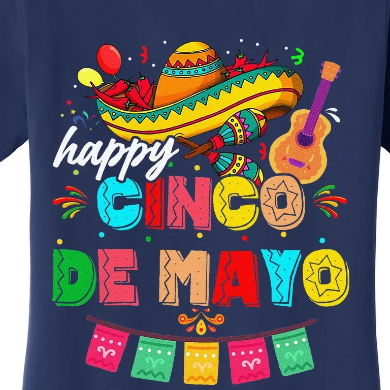 Happy 5 De Mayo Lets Fiesta Viva Mexico Cinco De Mayo Women's T-Shirt