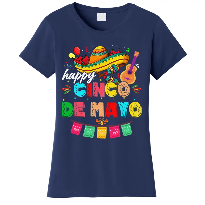 Happy 5 De Mayo Lets Fiesta Viva Mexico Cinco De Mayo Women's T-Shirt