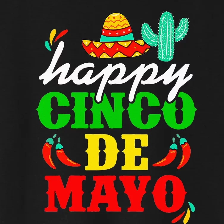 Happy 5 De Mayo Cinco de Mayo Viva Mexico 5 De Mayo Women's Crop Top Tee