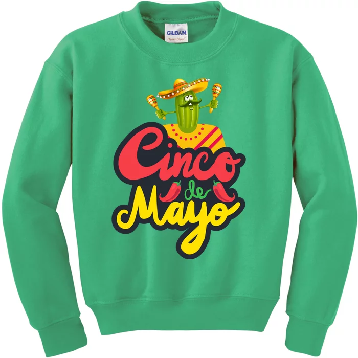 Happy 5 De Mayo Cinco Viva Mexico Kids Sweatshirt