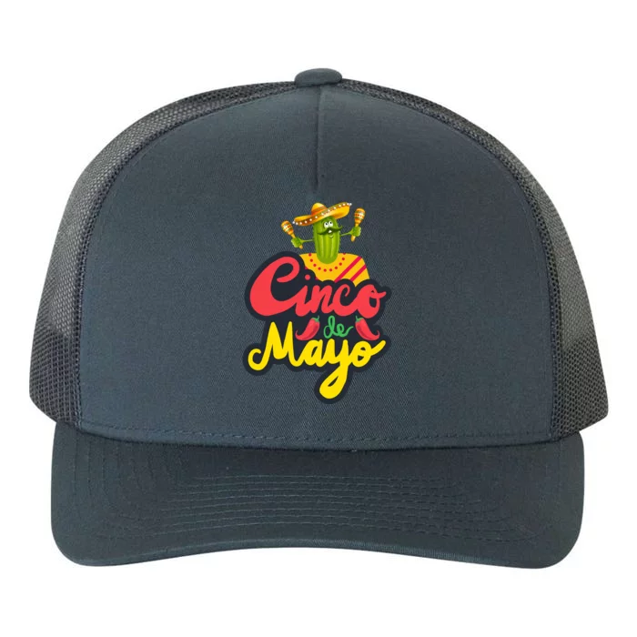 Happy 5 De Mayo Cinco Viva Mexico Yupoong Adult 5-Panel Trucker Hat