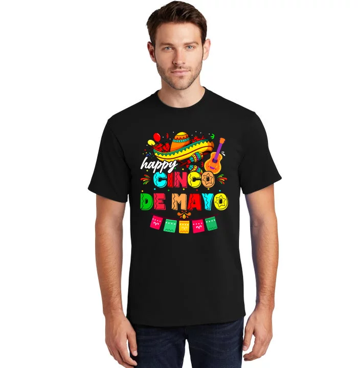 Happy 5 De Mayo Lets Fiesta Viva Mexico Cinco De Mayo Man Tall T-Shirt