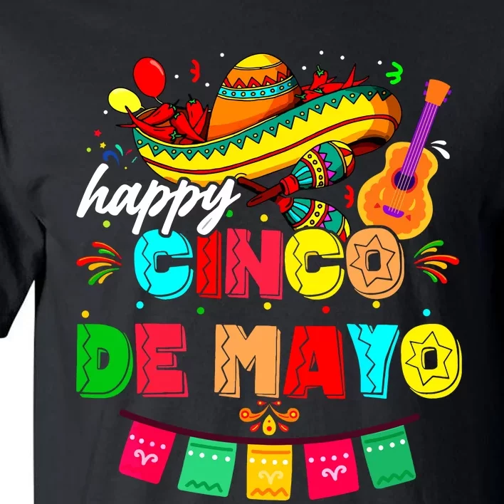 Happy 5 De Mayo Lets Fiesta Viva Mexico Cinco De Mayo Man Tall T-Shirt