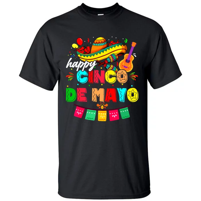 Happy 5 De Mayo Lets Fiesta Viva Mexico Cinco De Mayo Man Tall T-Shirt