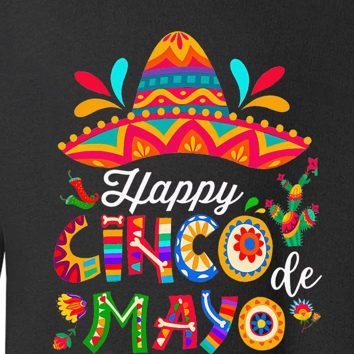 Happy 5 De Mayo Cinco de Mayo Viva Mexico 5 De Mayo Toddler Sweatshirt