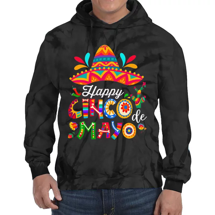 Happy 5 De Mayo Cinco de Mayo Viva Mexico 5 De Mayo Tie Dye Hoodie