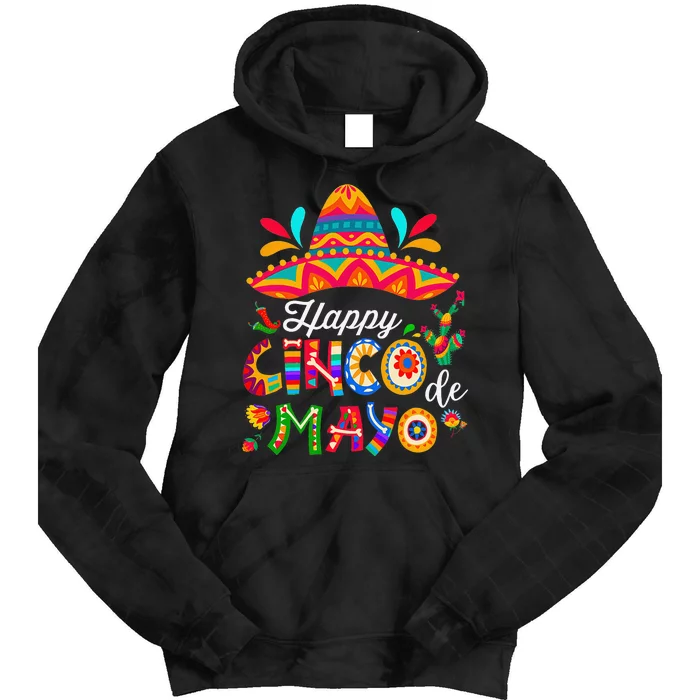 Happy 5 De Mayo Cinco de Mayo Viva Mexico 5 De Mayo Tie Dye Hoodie