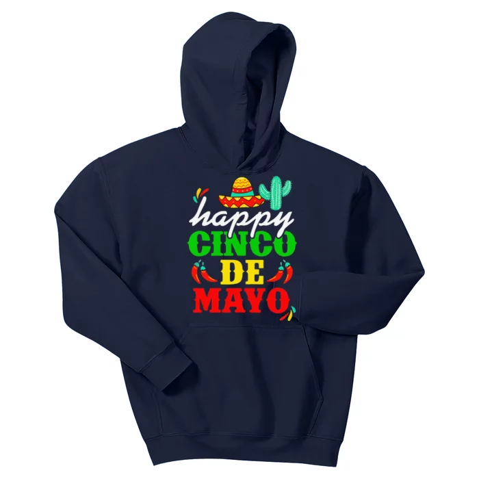 Happy 5 De Mayo Cinco De Mayo Viva Mexico 5 De Mayo Kids Hoodie