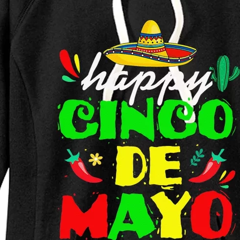 Happy 5 De Mayo Funny Cinco De Mayo Viva Mexico 5 De Mayo Women's Fleece Hoodie