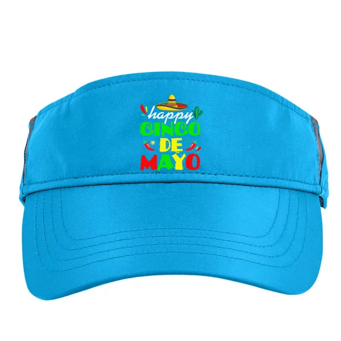 Happy 5 De Mayo Funny Cinco De Mayo Viva Mexico 5 De Mayo Adult Drive Performance Visor