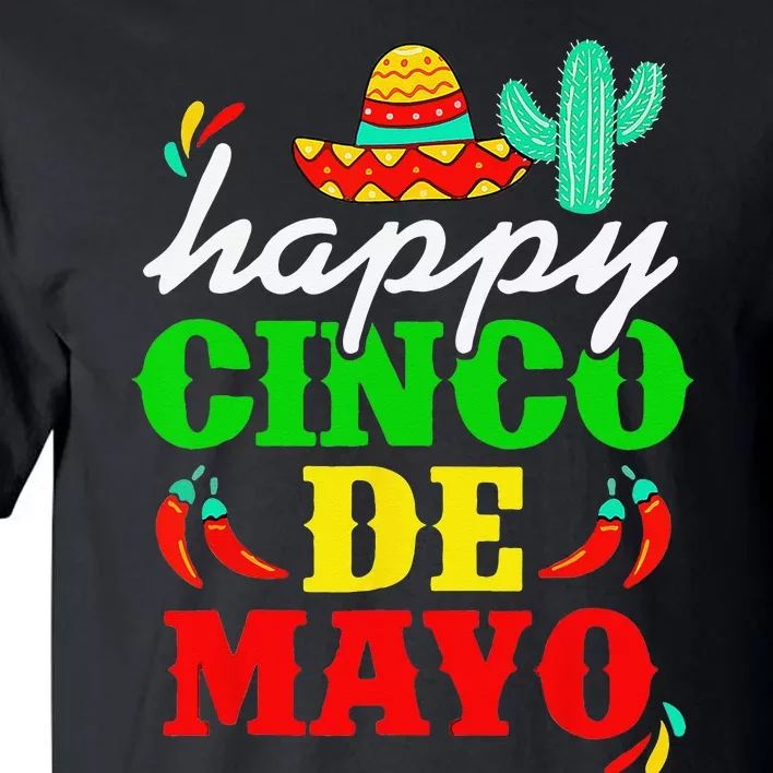 Happy 5 De Mayo Cinco de Mayo Viva Mexico 5 De Mayo Tall T-Shirt