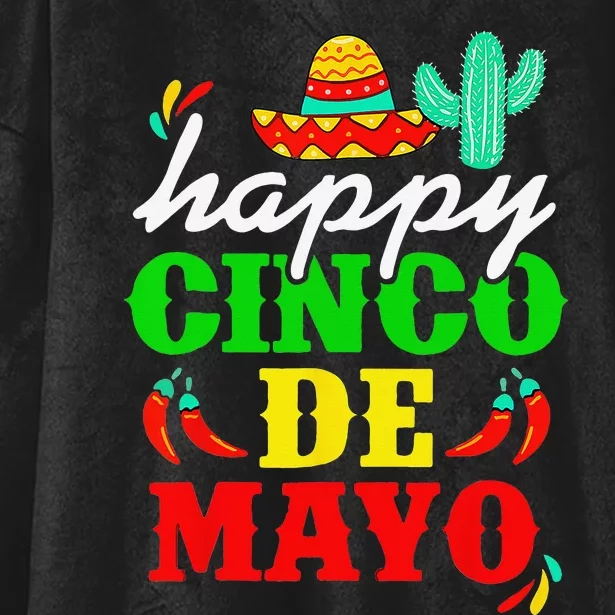 Happy 5 De Mayo Cinco de Mayo Viva Mexico 5 De Mayo Hooded Wearable Blanket