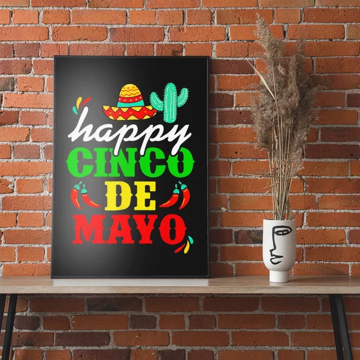 Happy 5 De Mayo Cinco de Mayo Viva Mexico 5 De Mayo Poster