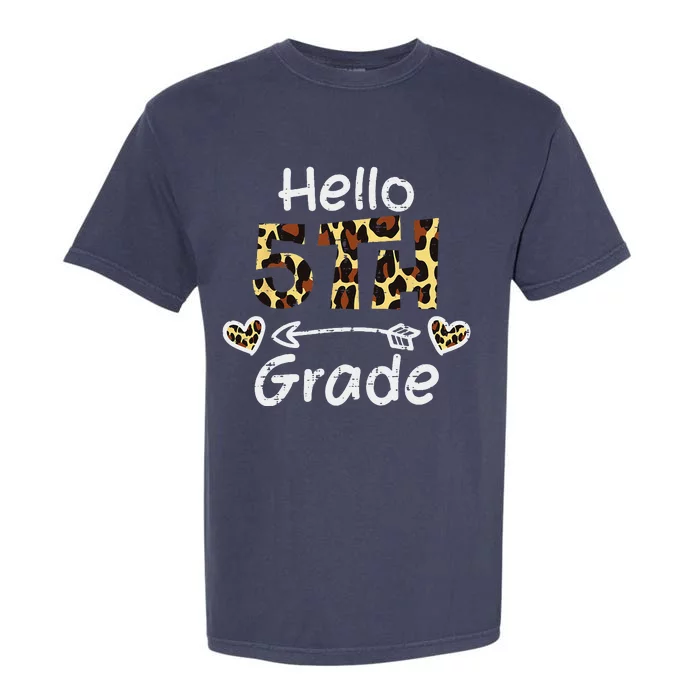 Hello 5th Fifth Grade Back First Day Of School Teacher Garment-Dyed Heavyweight T-Shirt