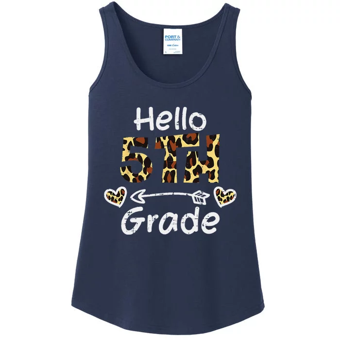 Hello 5th Fifth Grade Back First Day Of School Teacher Ladies Essential Tank