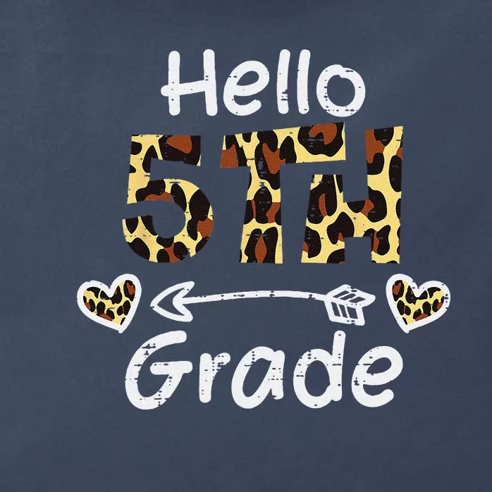 Hello 5th Fifth Grade Back First Day Of School Teacher Zip Tote Bag