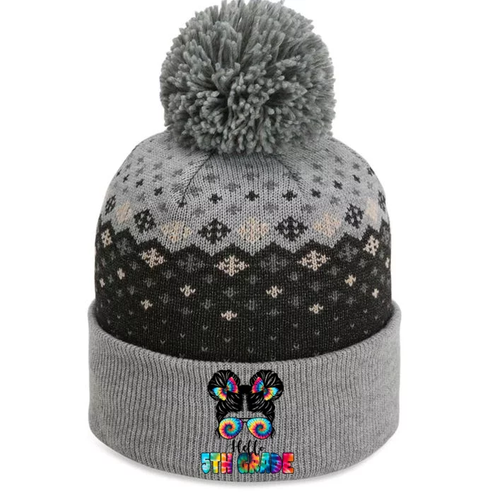 Hello 5th Grade Colorful The Baniff Cuffed Pom Beanie