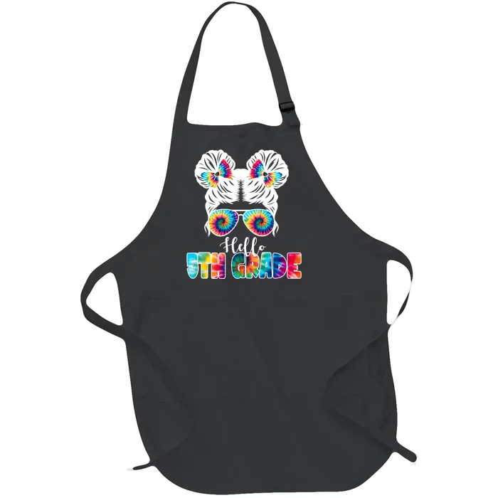 Hello 5th Grade Colorful Full-Length Apron With Pocket