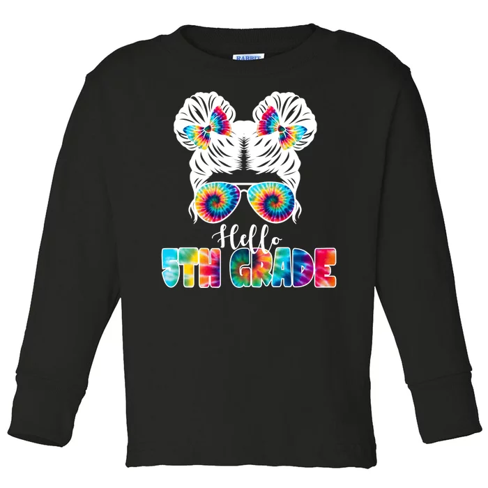 Hello 5th Grade Colorful Toddler Long Sleeve Shirt