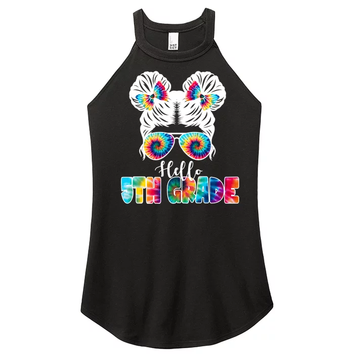 Hello 5th Grade Colorful Women’s Perfect Tri Rocker Tank