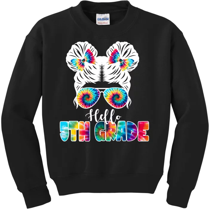 Hello 5th Grade Colorful Kids Sweatshirt