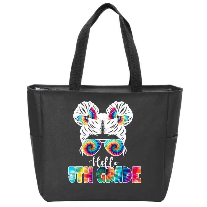 Hello 5th Grade Colorful Zip Tote Bag